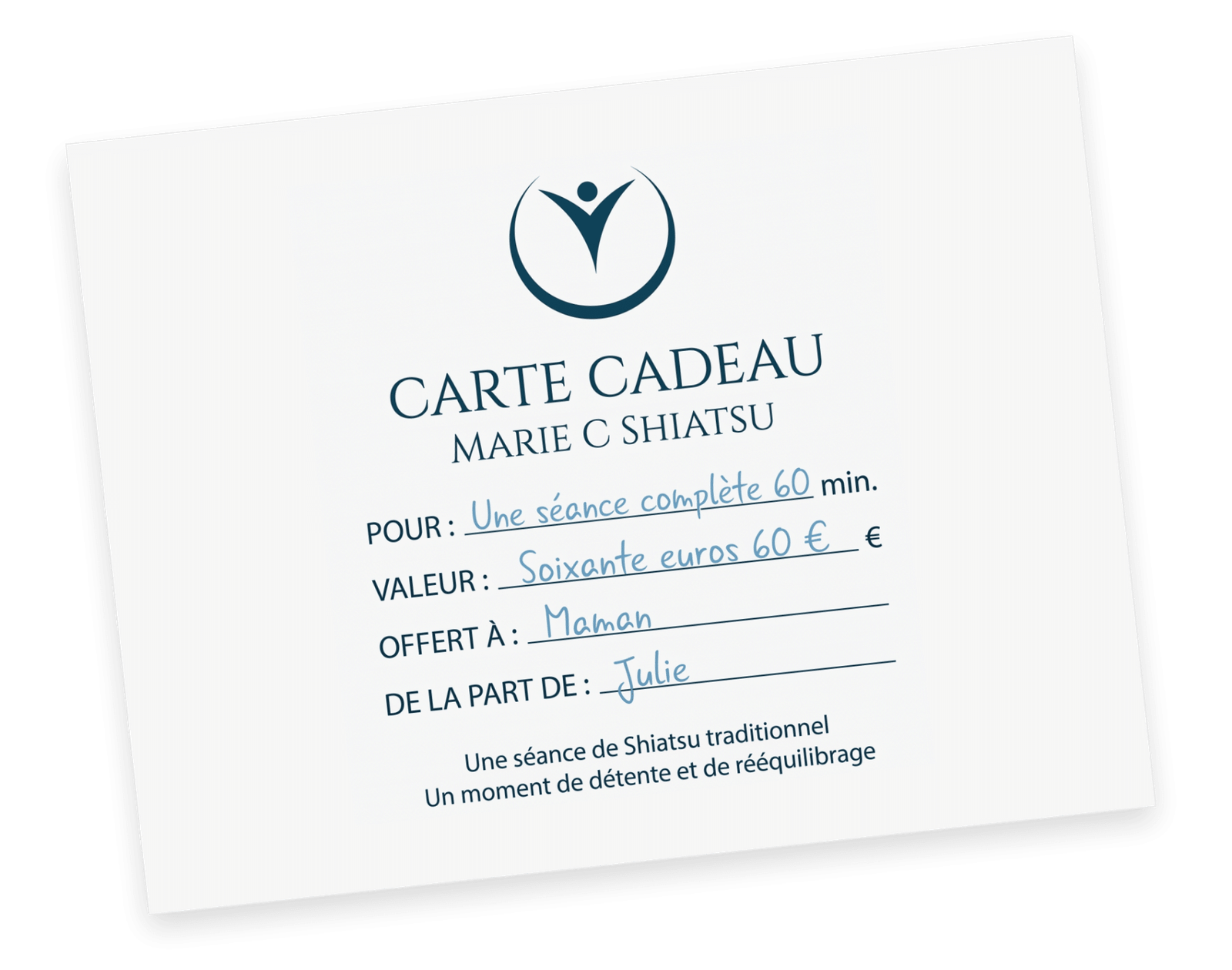 Carte cadeau marie c shiatsu